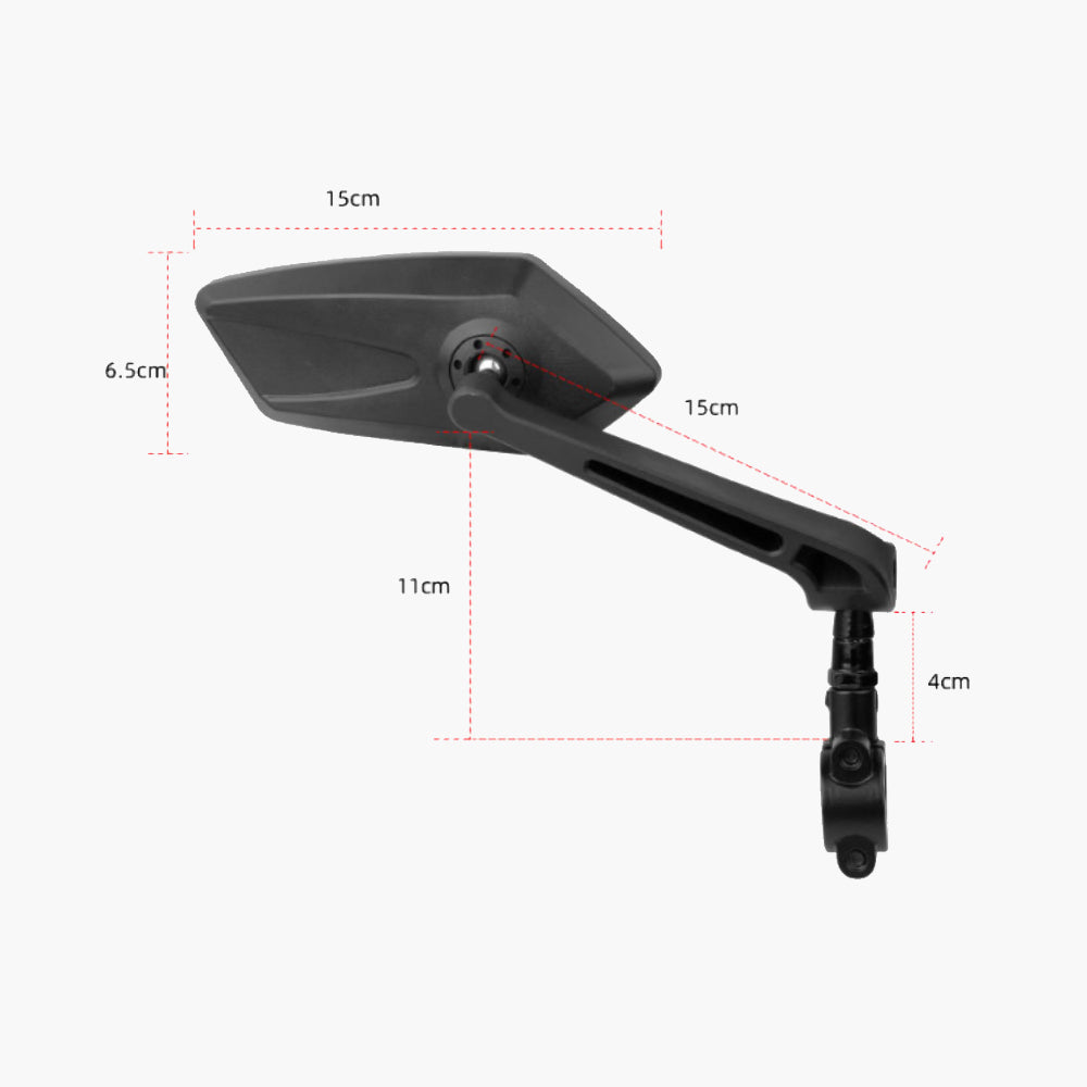 Specchietto retrovisore con rotazione dell'obiettivo a 360° per tutte le e-bike