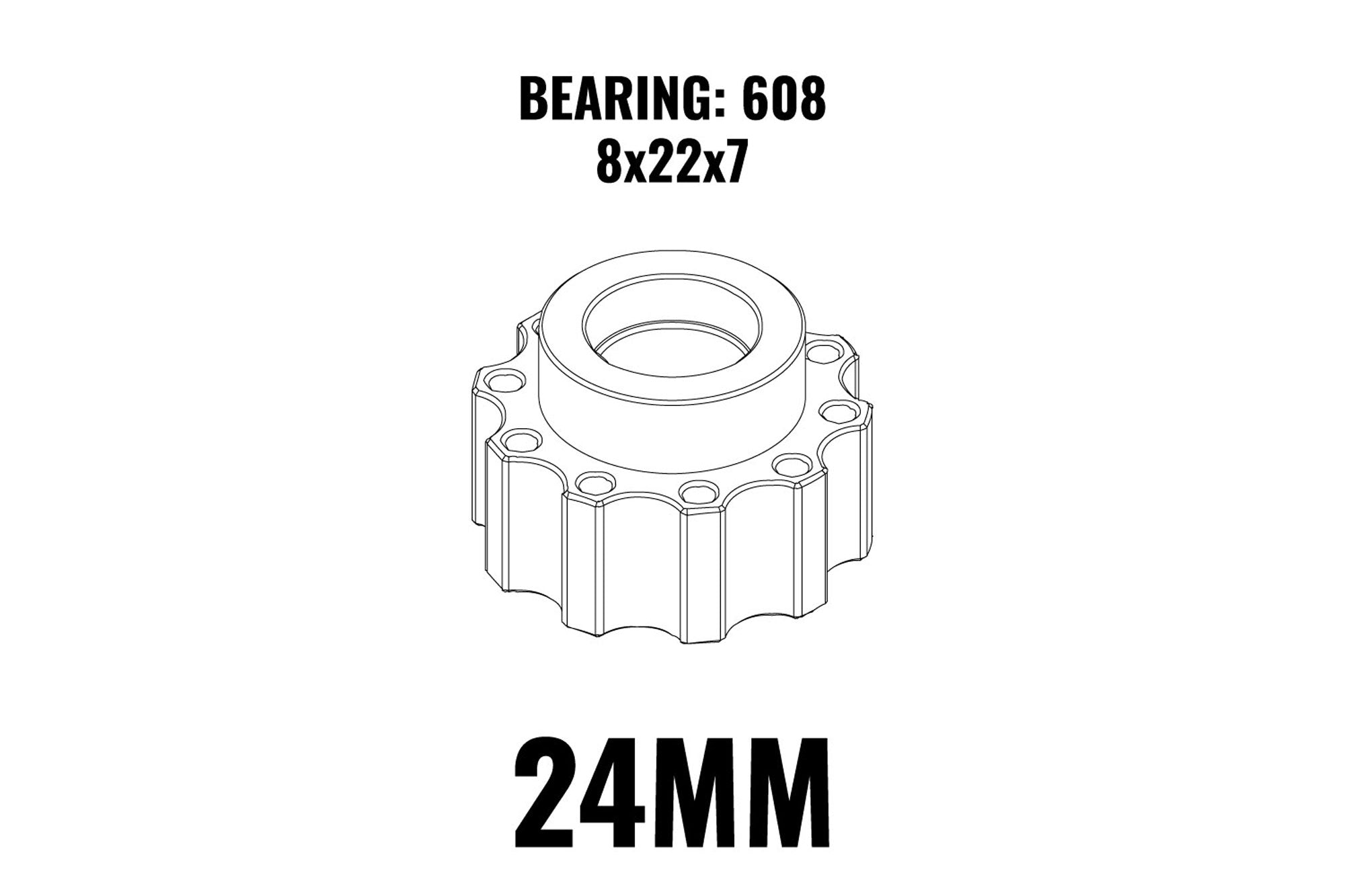 Bearing Adapter for Phantom Hub