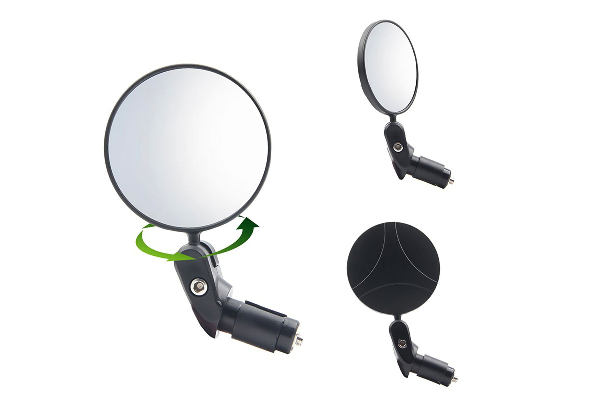 Bar End Mirrors- Circle(Sold as Pair)