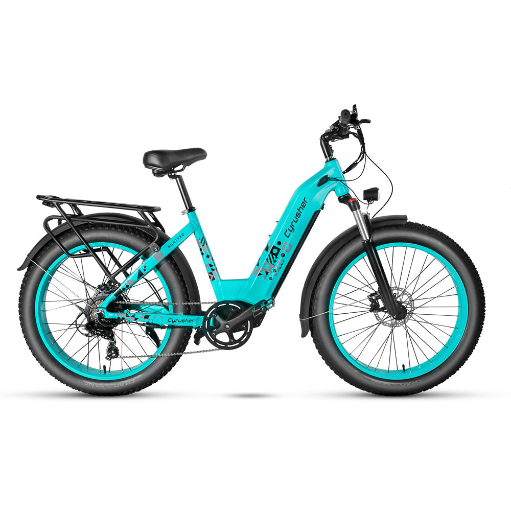 Cyrusher Kuattro, Mountain Step-through Ebike (Cyan)