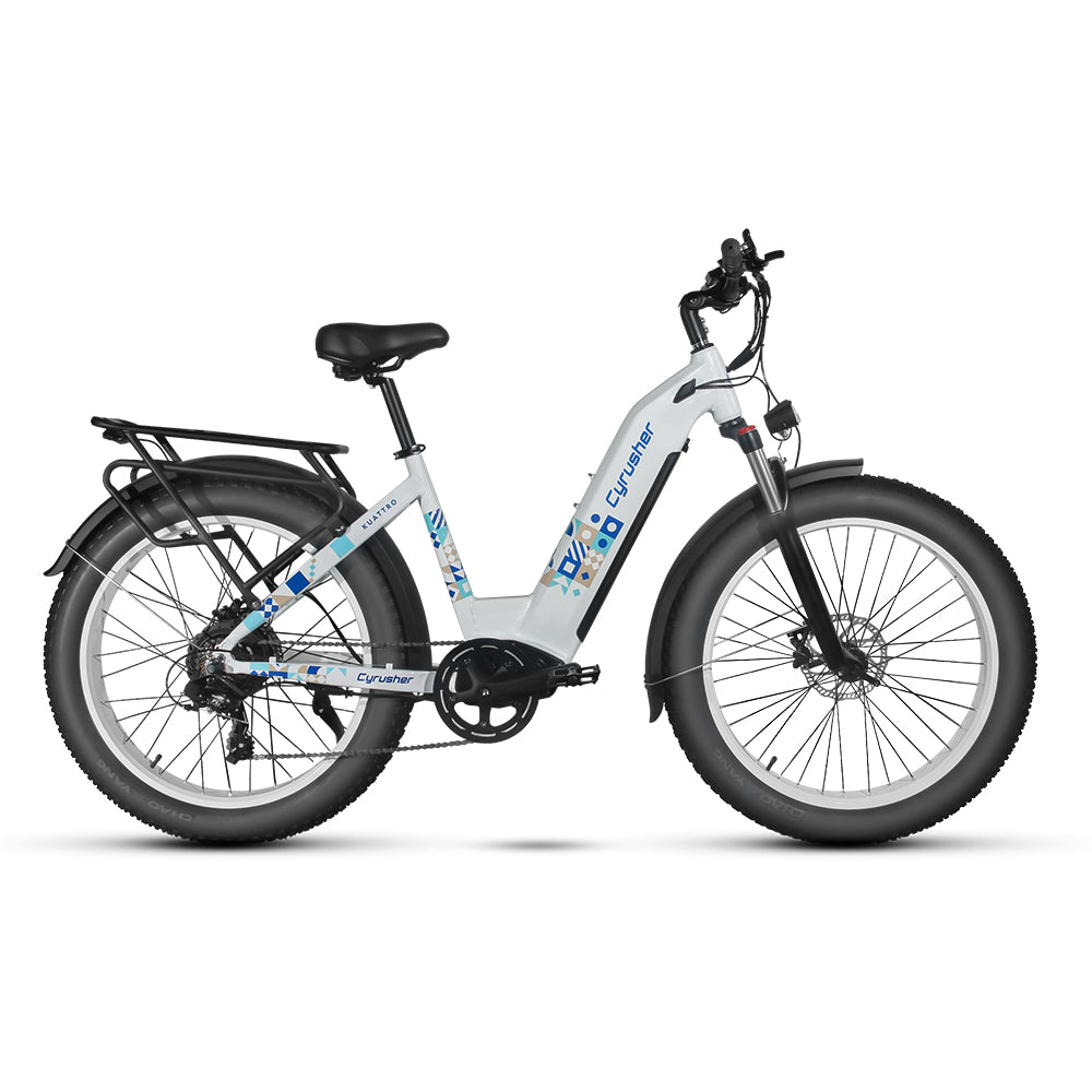 Cyrusher Kuattro, Mountain Step-through Ebike (White)