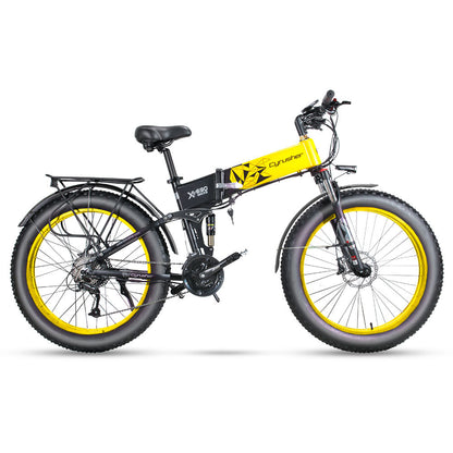 Cyrusher XF690 Maxs, Folding Mountain Ebike (Yellow)